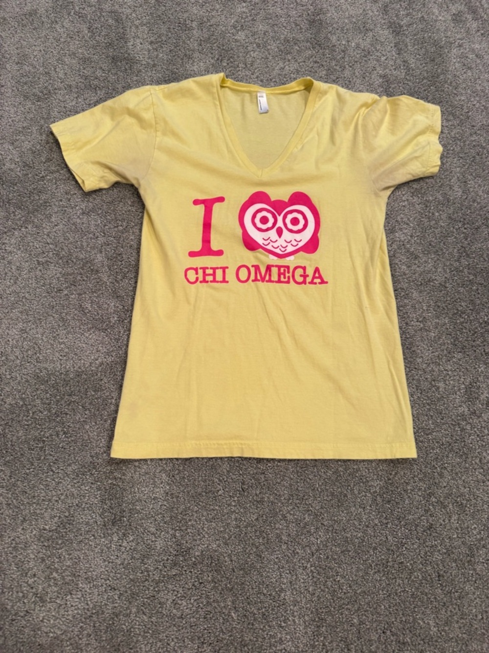 American Apparel Yellow V-Neck Tee